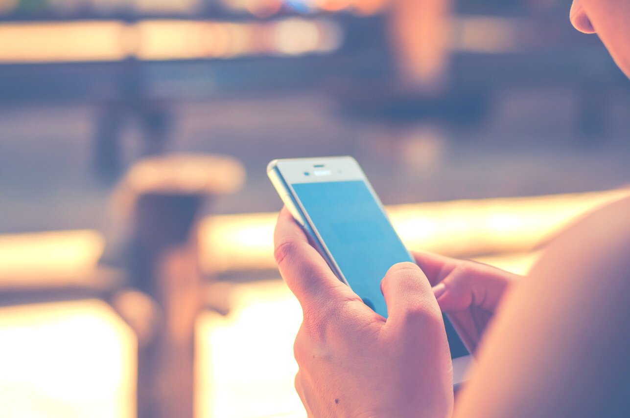 Woman Using a Smartphone